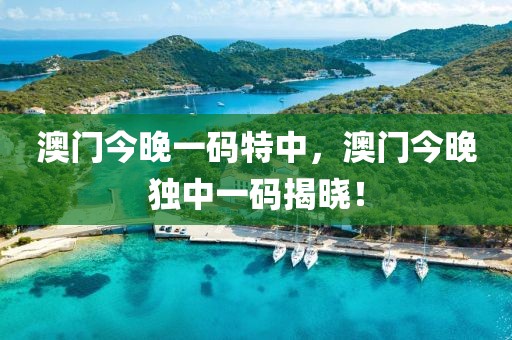 澳門今晚一碼特中，澳門今晚獨中一碼揭曉！